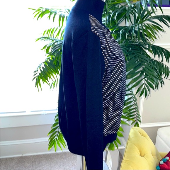 Lauren by Ralph Lauren Micro Polka Dot Cardigan Medium - Picture 3 of 10